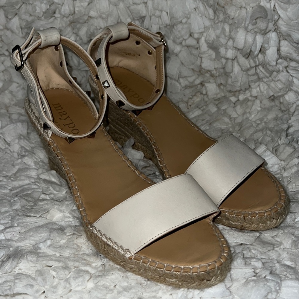 Maypol Anthropologie Rockstud Wedges size 41 (9.5-10)